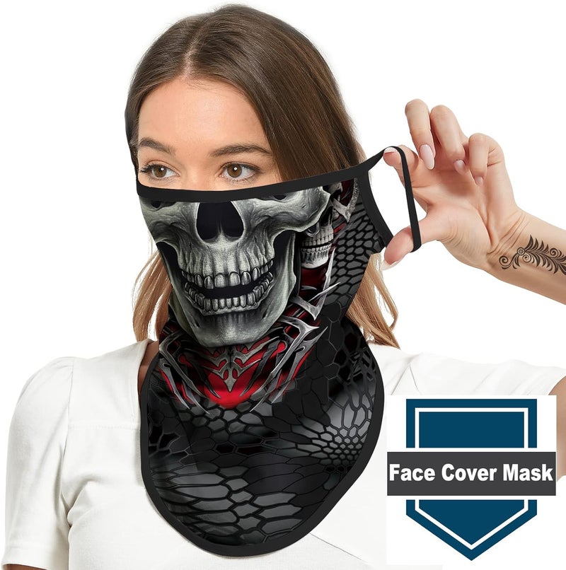 Obacle Bandana Face Mask with Ear Loops Neck Gaiter Face Mask Scarf Face Cover for Men Women - Image 3